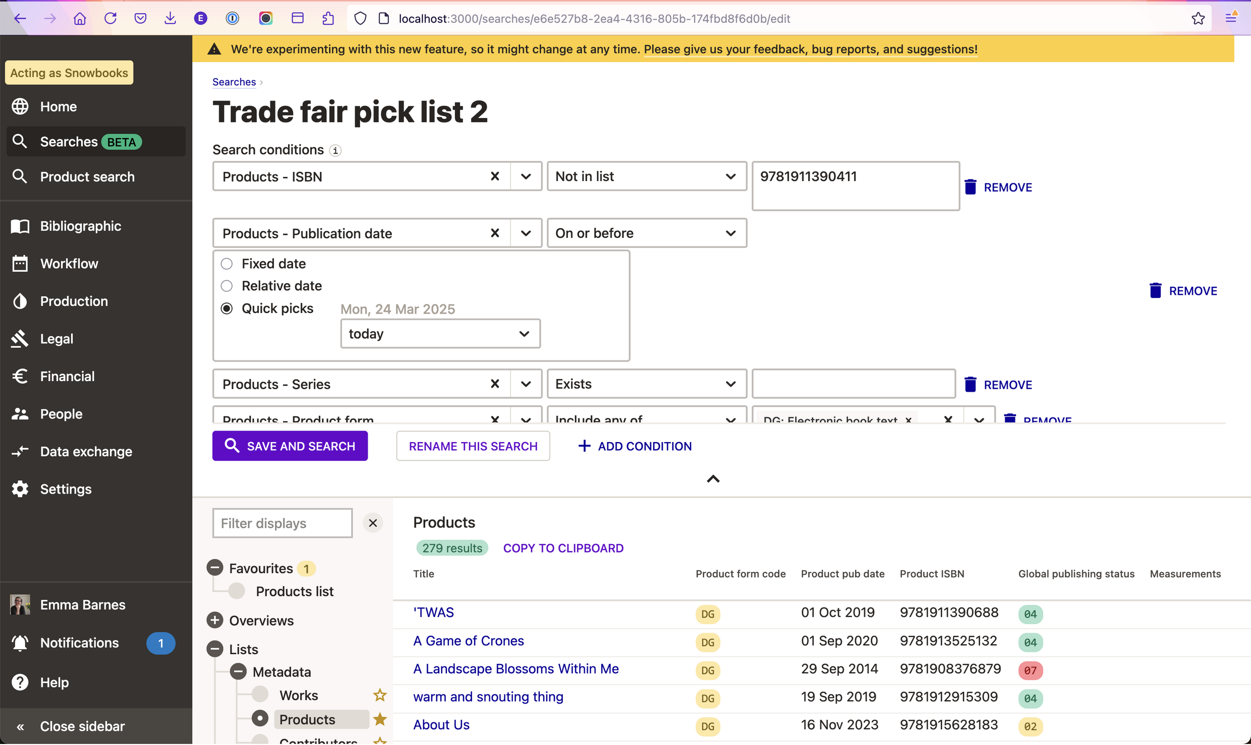 Screenshot of the previous way Search was laid out, which is a confused page with too much space given to navigation.
